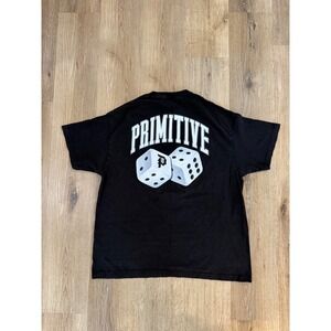 Primitive Dice Graphic Skateboarding T-Shirt Mens XL Black Short Sleeve Logo Tee